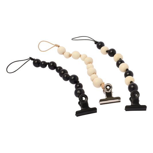 Wooden beads clips hanger